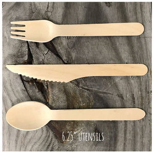 Personalized Wooden Utensils Available in Three Sizes - Your Names - FREE U. S. SHIPPING