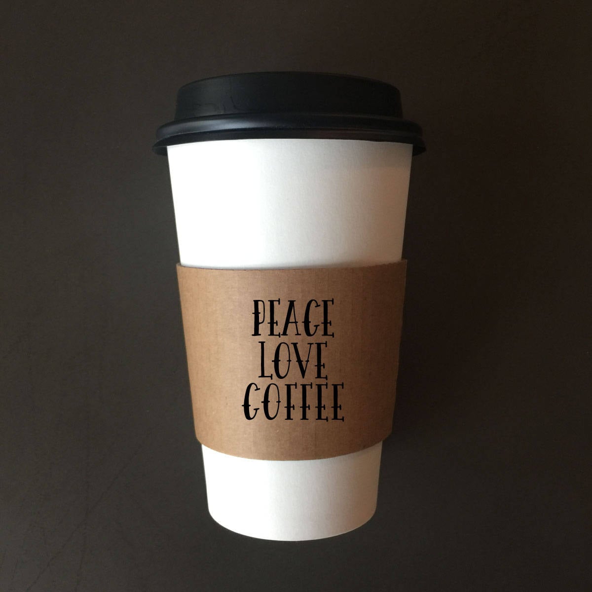 Holiday Themed Coffee Boxed Gift Sets!! Brown Kraft Sleeves, White Cups and Black Lids - Christmas Hostess or Corporate Gift