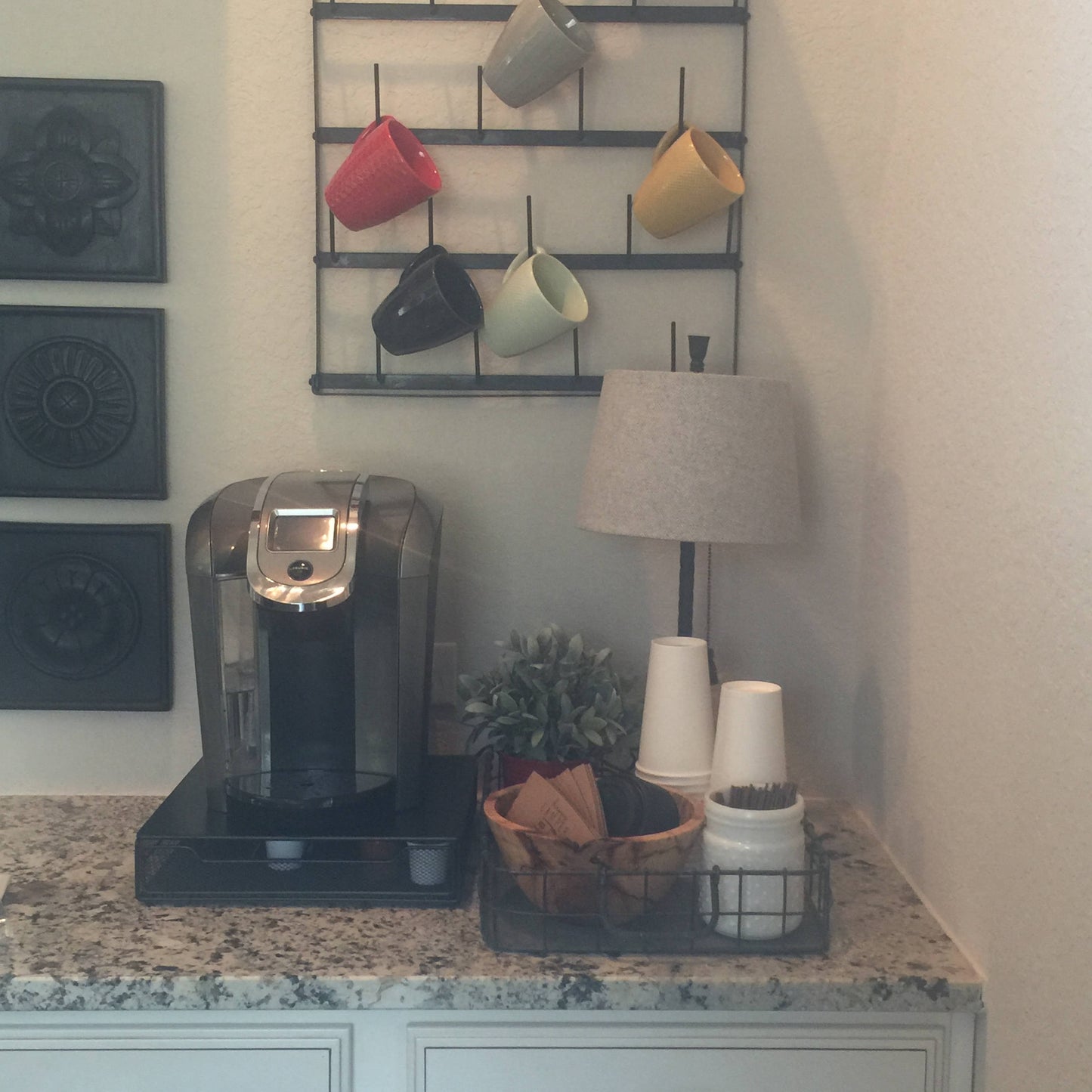 Coffee Themed Disposable Serving Sets - Brown Kraft Sleeves, White Cups - Great Gift for the Coffee Lover