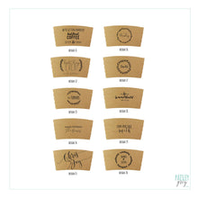 Load image into Gallery viewer, Personalized Natural Brown Kraft or White Kraft Coffee Sleeves - Choose Your Design - FREE U. S. SHIPPING