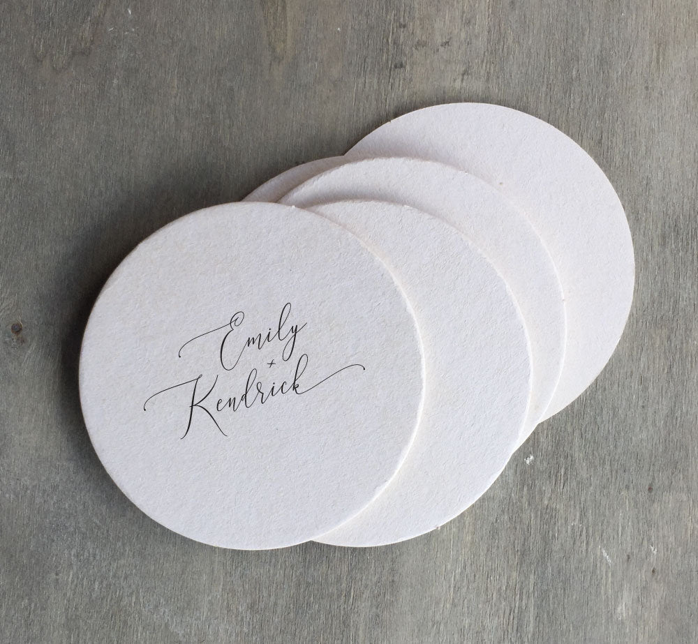 Personalized Heavy Pulpboard (1mm or 2mm THICK) Custom Disposable Paper Coasters - Choose Your Design - FREE U. S. SHIPPING