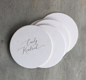 Personalized Heavy Pulpboard (1mm or 2mm THICK) Custom Disposable Paper Coasters - Choose Your Design - FREE U. S. SHIPPING