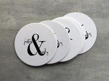 Load image into Gallery viewer, Personalized Heavy Pulpboard (2mm THICK) Custom Disposable Paper Coasters - TWO-SIDED Print - Custom Design - Free Shipping