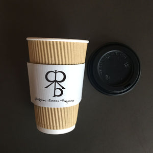 Personalized Ranch Brand Natural Brown Kraft Coffee Sleeves - Your Custom Graphic - Great Gift! - FREE U. S. SHIPPING