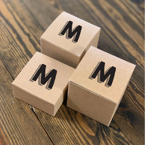 Coaster Gift Set - Heavy Pulpboard (2mm THICK) Custom Disposable Paper Coasters - Choose Your Initial and Style