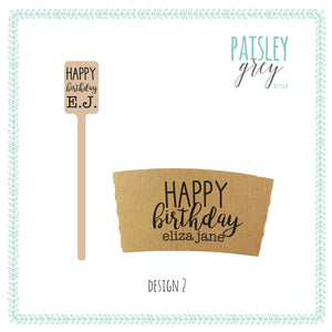 love you A LATTE Natural Brown Coffee Tea or Cocoa Gift Packs, Cups & Sleeves with Lids or Stirrers - CuteGift - Graphic Choice