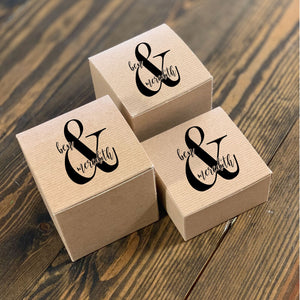 Coaster Gift Set - Heavy Pulpboard (2mm THICK) Custom Disposable Paper Coasters - Choose Your Initial and Style