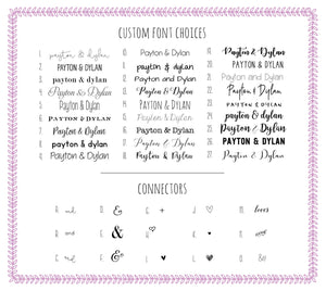 Monogram Personalized Wooden Drink Stirrers or Cupcake Picks - CUSTOM MONOGRAM - Font Choice