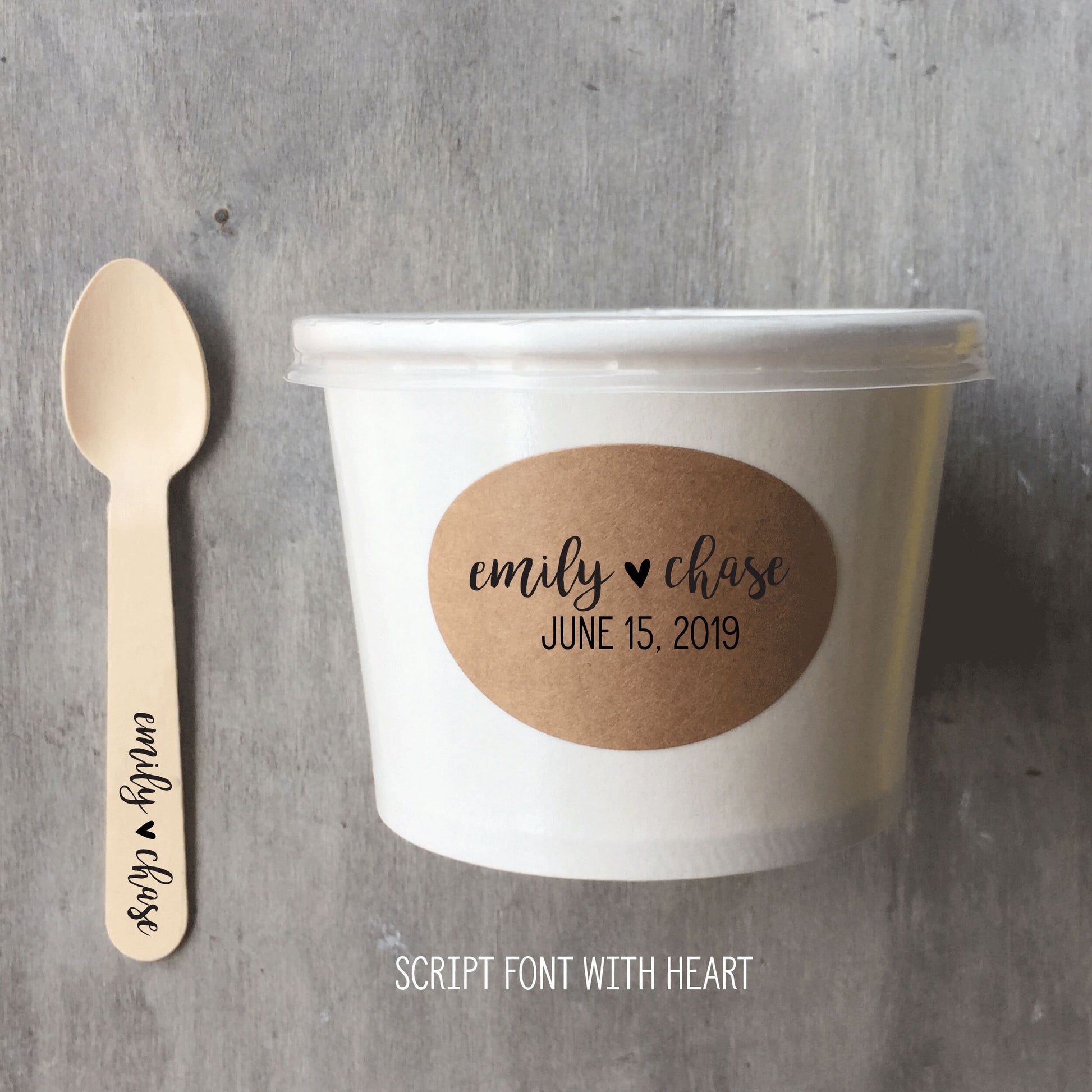 Personalized Wooden Utensils Available in Three Sizes - Custom Text or Graphic - Font Choice - FREE U. S. SHIPPING