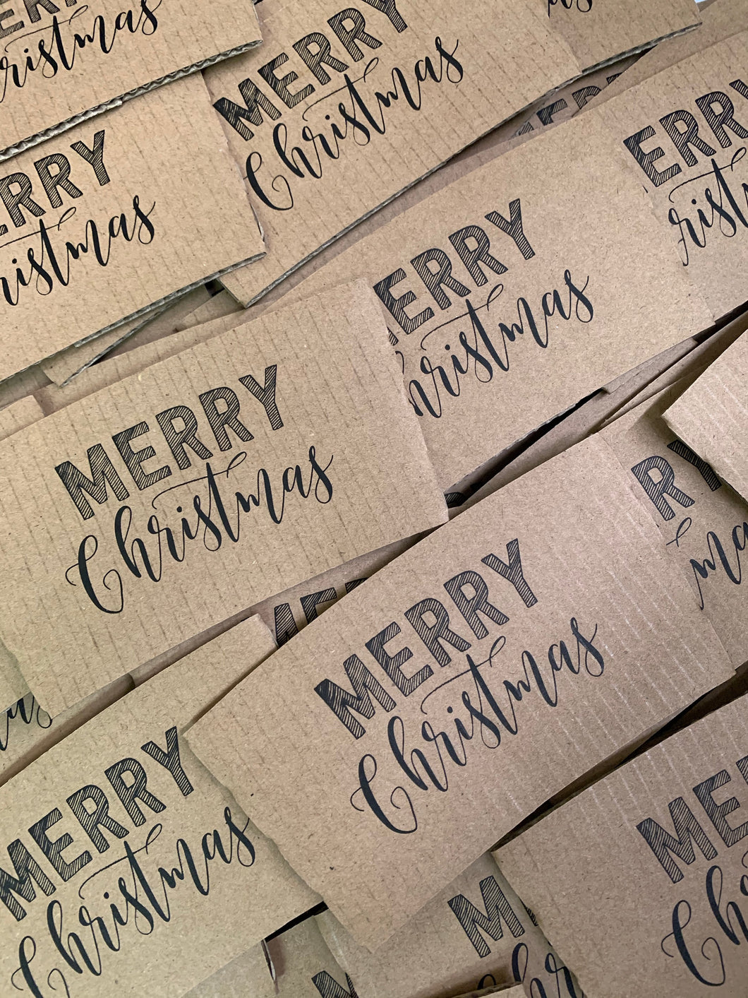 Holiday Themed Coffee Boxed Gift Sets!! Brown Kraft Sleeves, White Cups and Black Lids - Christmas Hostess or Corporate Gift