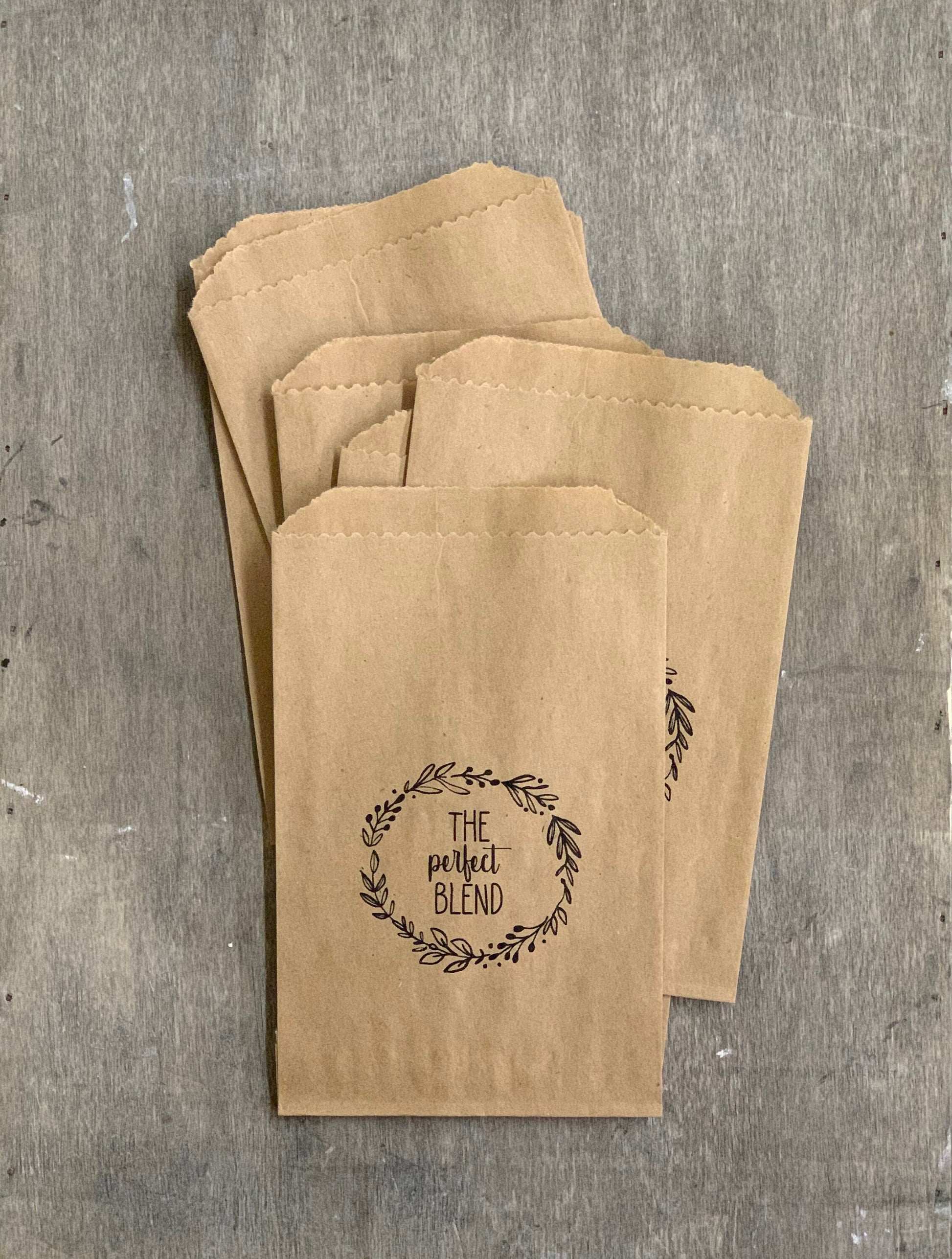 Printed Paper Bags - Favor Bags - Brown Bags White Bags - Coffee Bags - Coffee Favors - Candy Bags - Treat Bags - Free US Shipping