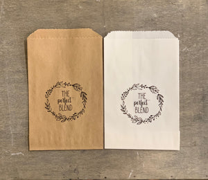 Printed Paper Bags - Favor Bags - Brown Bags White Bags - Coffee Bags - Coffee Favors - Candy Bags - Treat Bags - Free US Shipping