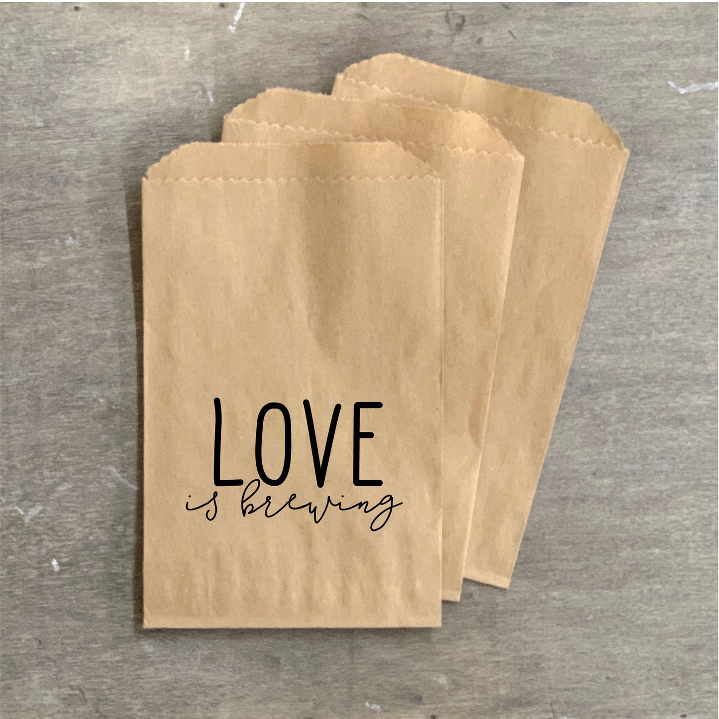 Printed Paper Bags - Favor Bags - Brown Bags White Bags - Coffee Bags - Coffee Favors - Candy Bags - Treat Bags - Free US Shipping