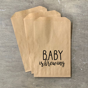 Printed Paper Bags - Favor Bags - Brown Bags White Bags - Coffee Bags - Coffee Favors - Candy Bags - Treat Bags - Free US Shipping