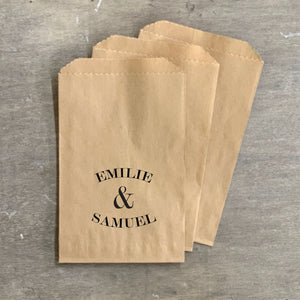 Printed Paper Bags - Favor Bags - Seed Bags - Coffee Favors - Candy Bags - Treat Bags - FREE U. S. SHIPPING