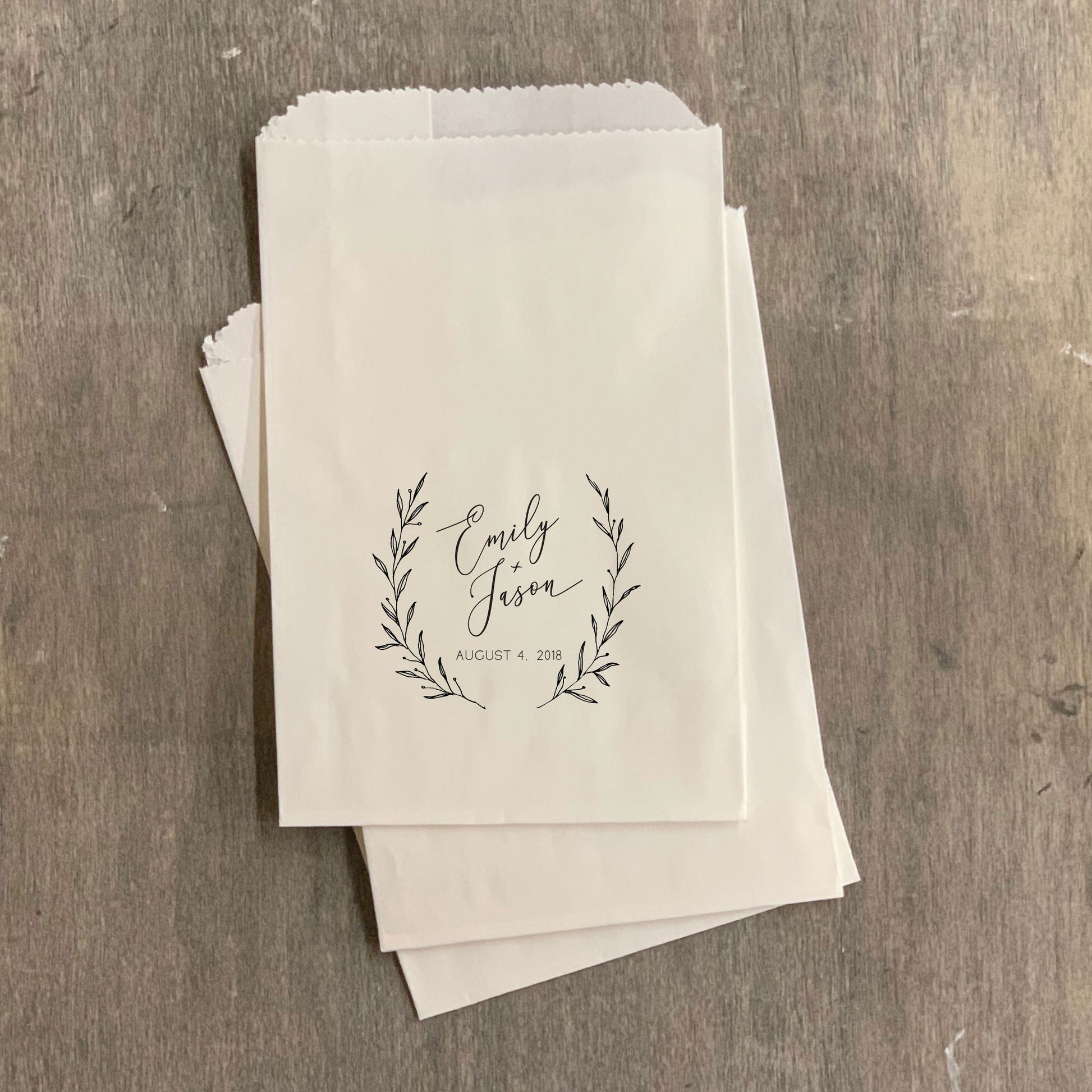 Printed Paper Bags - Favor Bags - Seed Bags - Coffee Favors - Candy Bags - Treat Bags - FREE U. S. SHIPPING