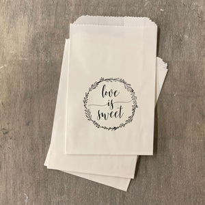 Printed Paper Bags - Favor Bags - Brown Bags White Bags - Coffee Bags - Coffee Favors - Candy Bags - Treat Bags - Free US Shipping