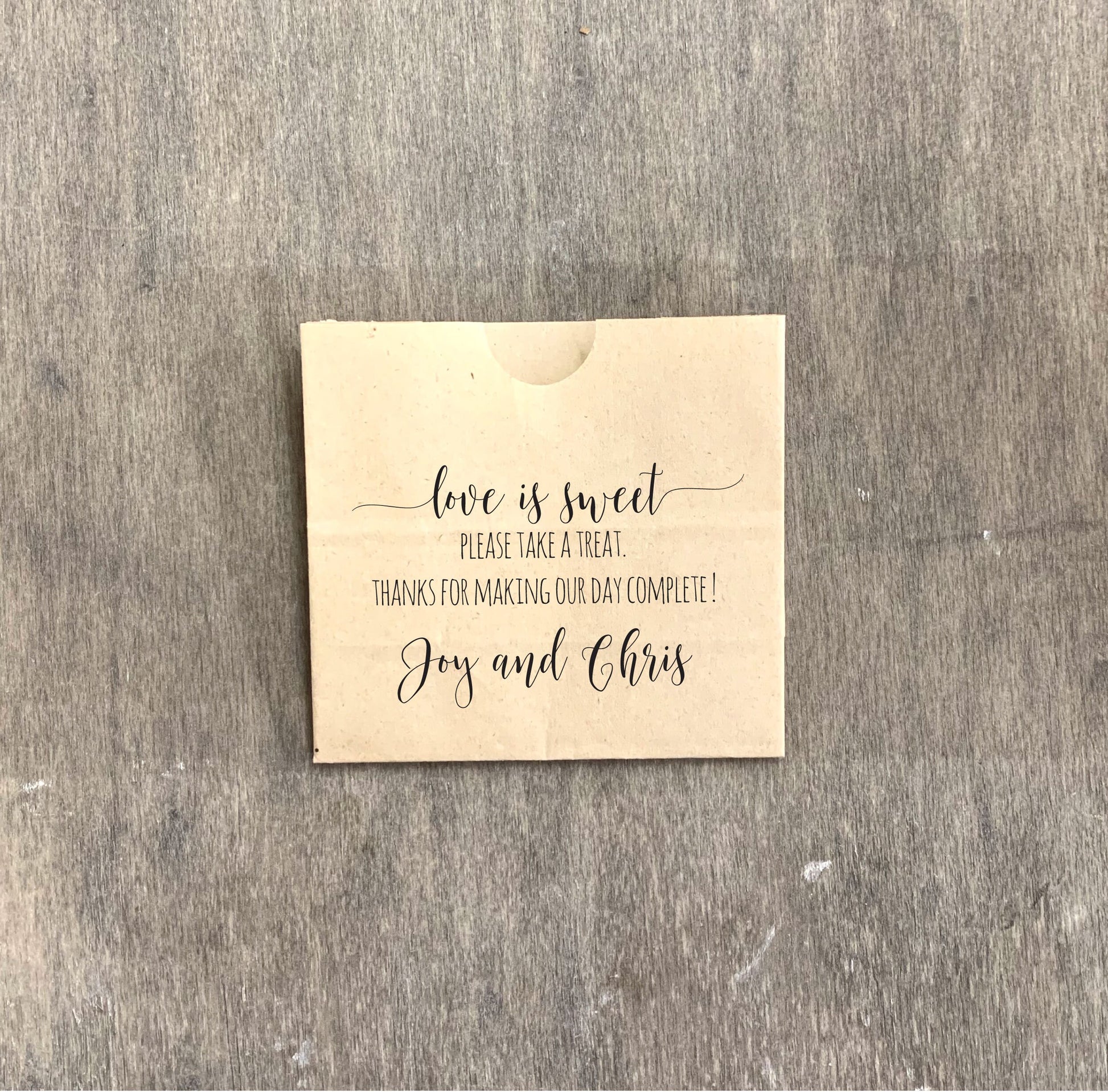 Custom Printed Small Favor Bags Paper Sacks Cookies Popcorn 3 3/8" x 3 3/16" x 1 3/4" - CUSTOM - Natural Brown Kraft - FREE U. S. SHIPPING