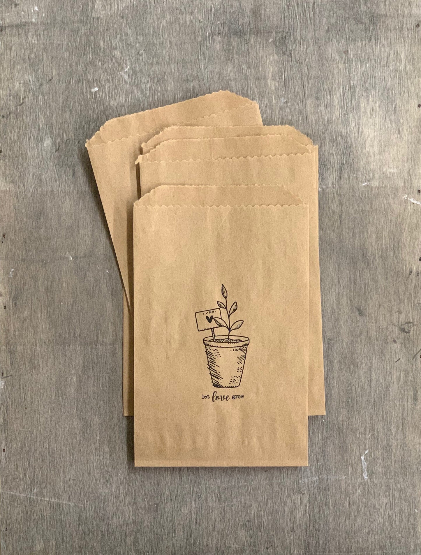 Printed Paper Bags - Favor Bags - Brown Bags White Bags - Coffee Bags - Coffee Favors - Candy Bags - Treat Bags - Free US Shipping