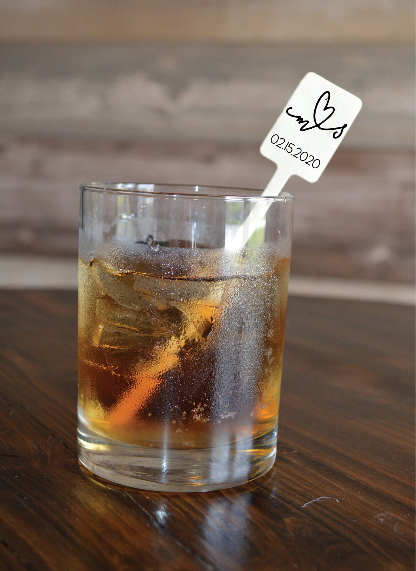 Monogram Personalized Wooden Drink Stirrers or Cupcake Picks - CUSTOM MONOGRAM - Font Choice