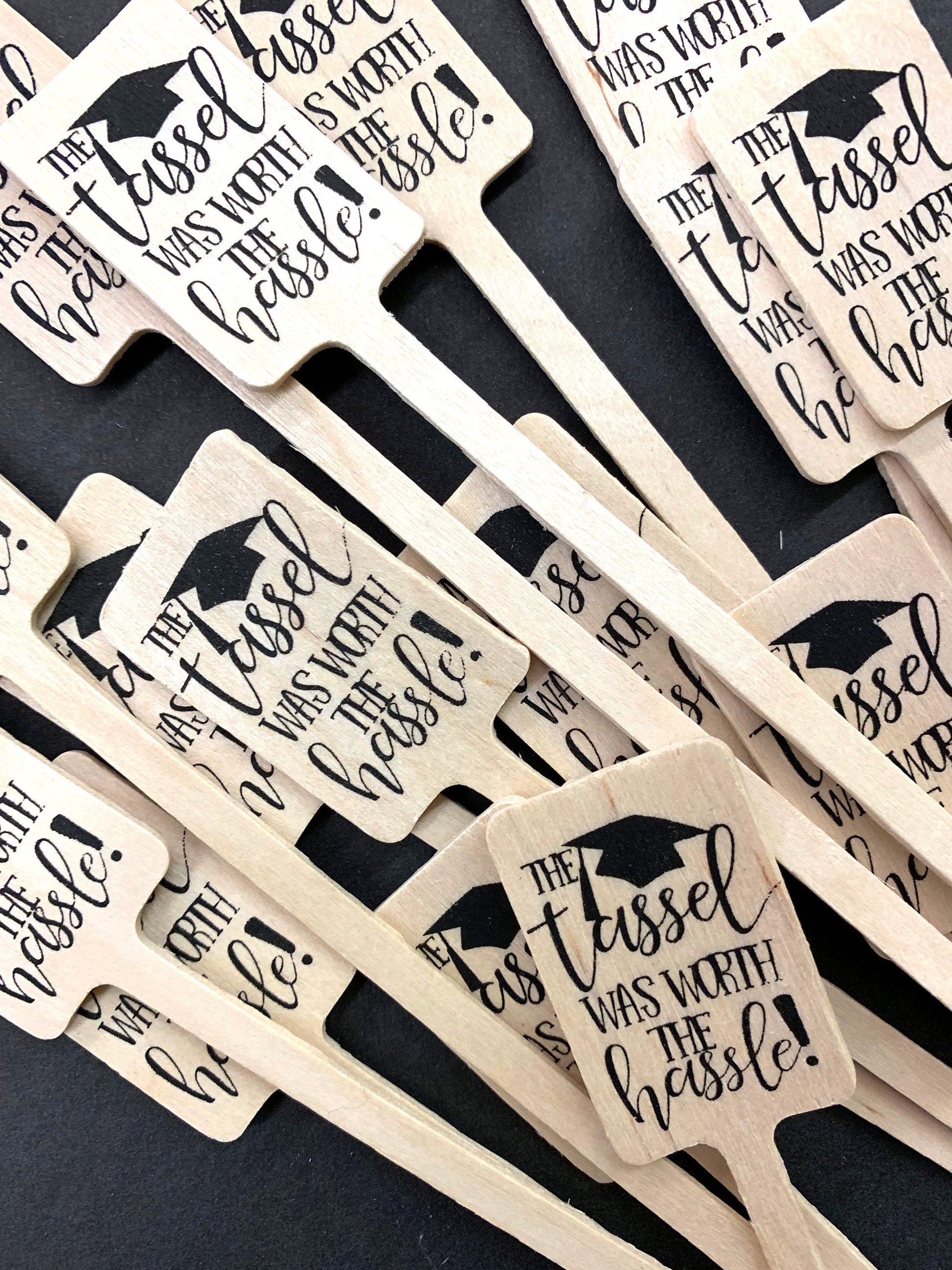 GRADUATION Themed Natural Brown Kraft Coffee Sleeves, White Cups, Black Lids - Standard Graphic Choice