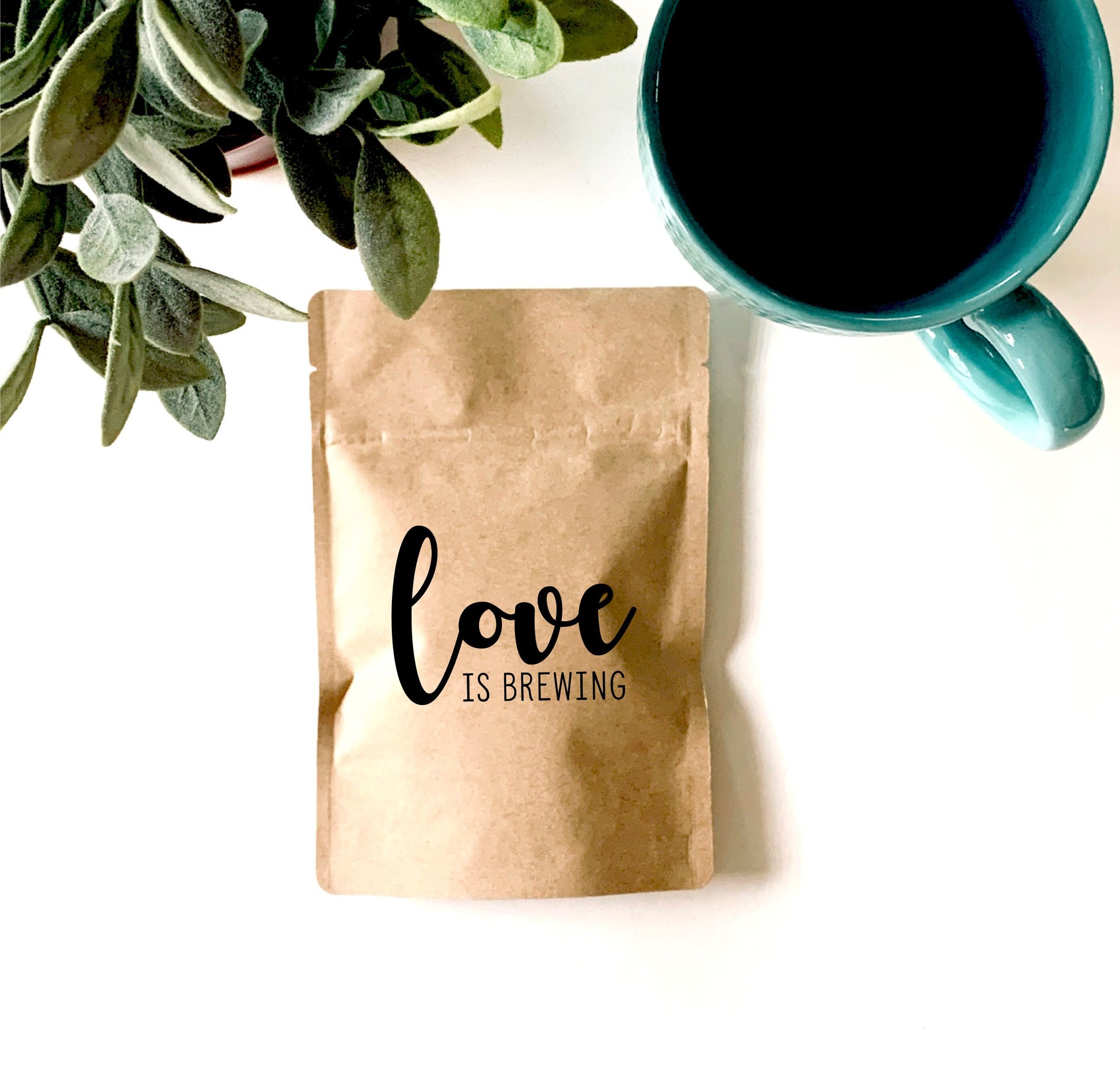 Natural Brown Kraft Lined Coffee Favor Pouches - Ready to Ship - Weddings - Coffee Beans, Ground Coffee, Tea, Candy - FREE U. S. SHIPPING