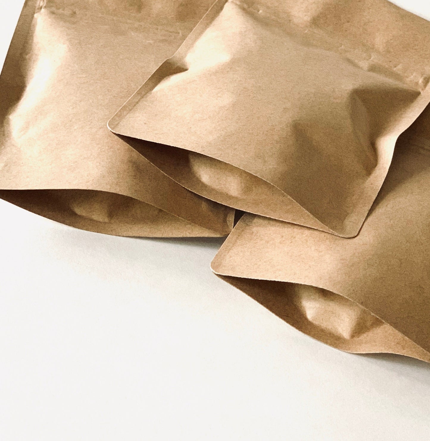 Natural Brown Kraft Lined Coffee Favor Pouches - Ready to Ship - Weddings - Coffee Beans, Ground Coffee, Tea, Candy - FREE U. S. SHIPPING