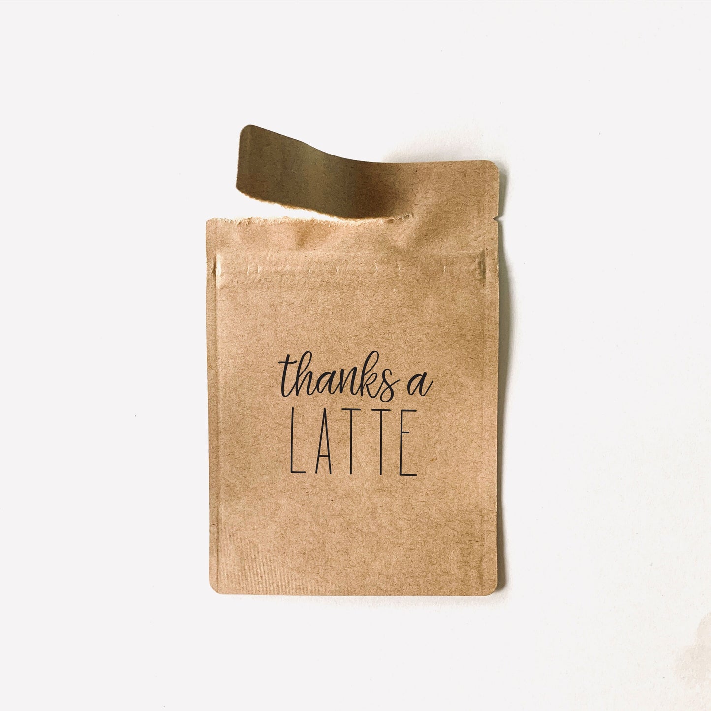 Natural Brown Kraft Lined Coffee Favor Pouches - Ready to Ship - Weddings - Coffee Beans, Ground Coffee, Tea, Candy - FREE U. S. SHIPPING