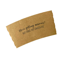 Load image into Gallery viewer, Natural Brown or White Kraft Coffee Sleeves - Love is Brewing - FREE U. S. SHIPPING