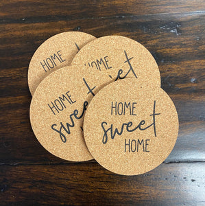 Coaster Gift Boxed Sets - 1/4" Thick Cork 4" Round Coasters - Sturdy - Reusable - Eco - Great Wedding, Teacher or Business Gift - Quick Ship