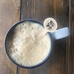 New Year Coffee Boxed Gift Sets or Bulk Brown Kraft Sleeves, White Cups and Black Lids -New Year Hostess or Corporate Gift
