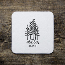 Load image into Gallery viewer, Personalized Heavy Pulpboard (2mm THICK) Custom Disposable Paper Coasters - Mountain Outdoors - Choose Your Design