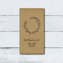 Load image into Gallery viewer, Custom Design Printed 100% Recycled Brown Kraft Personalized Seed Packets - Wedding Favors - Ready to Fill and Seal - FREE U. S. SHIPPING