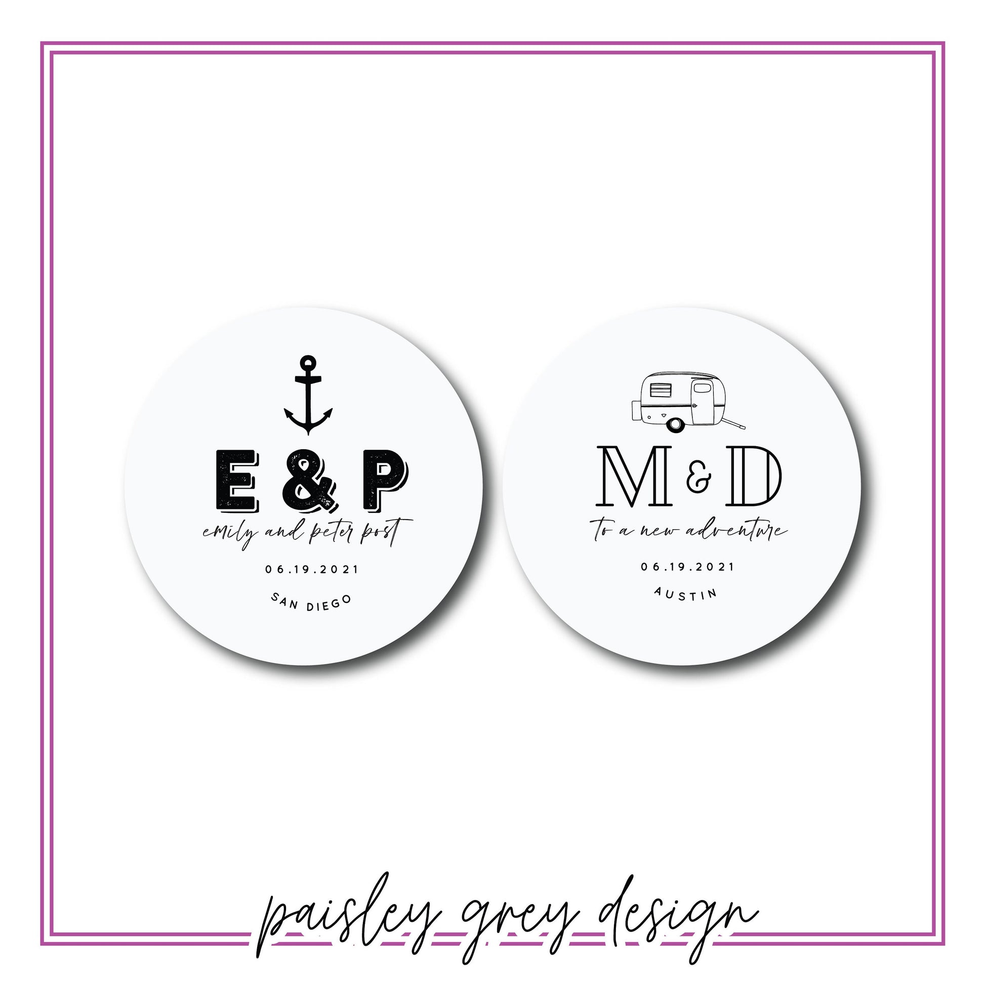 Custom Heavy Pulpboard (2mm THICK) Heavy Disposable Paper Coasters - Choose Your Design - FREE U. S. SHIPPING