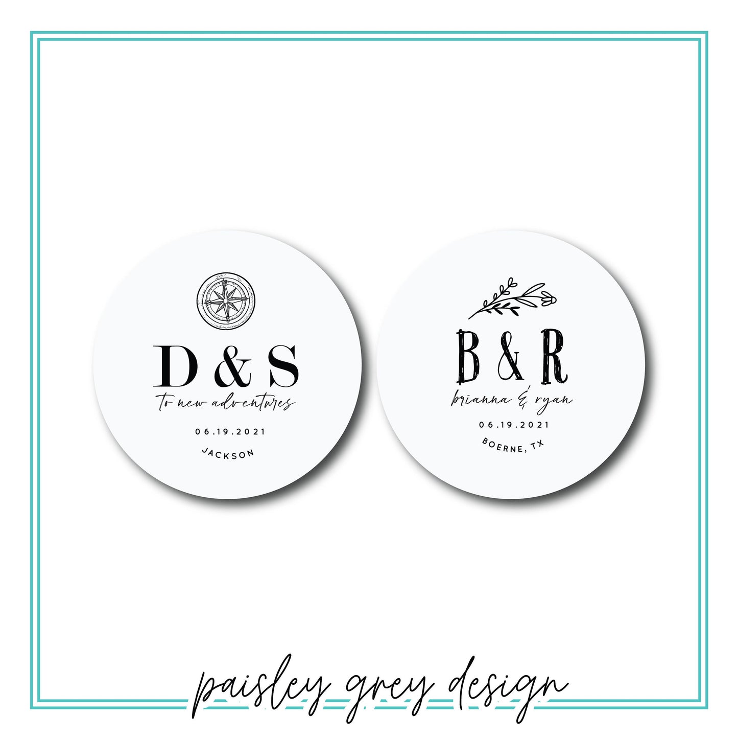Custom Heavy Pulpboard (2mm THICK) Heavy Disposable Paper Coasters - Choose Your Design - FREE U. S. SHIPPING