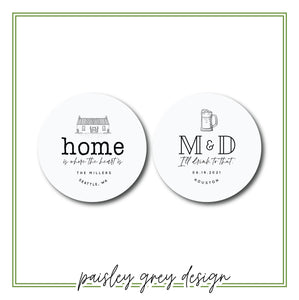 Custom Heavy Pulpboard (2mm THICK) Heavy Disposable Paper Coasters - Choose Your Design - FREE U. S. SHIPPING