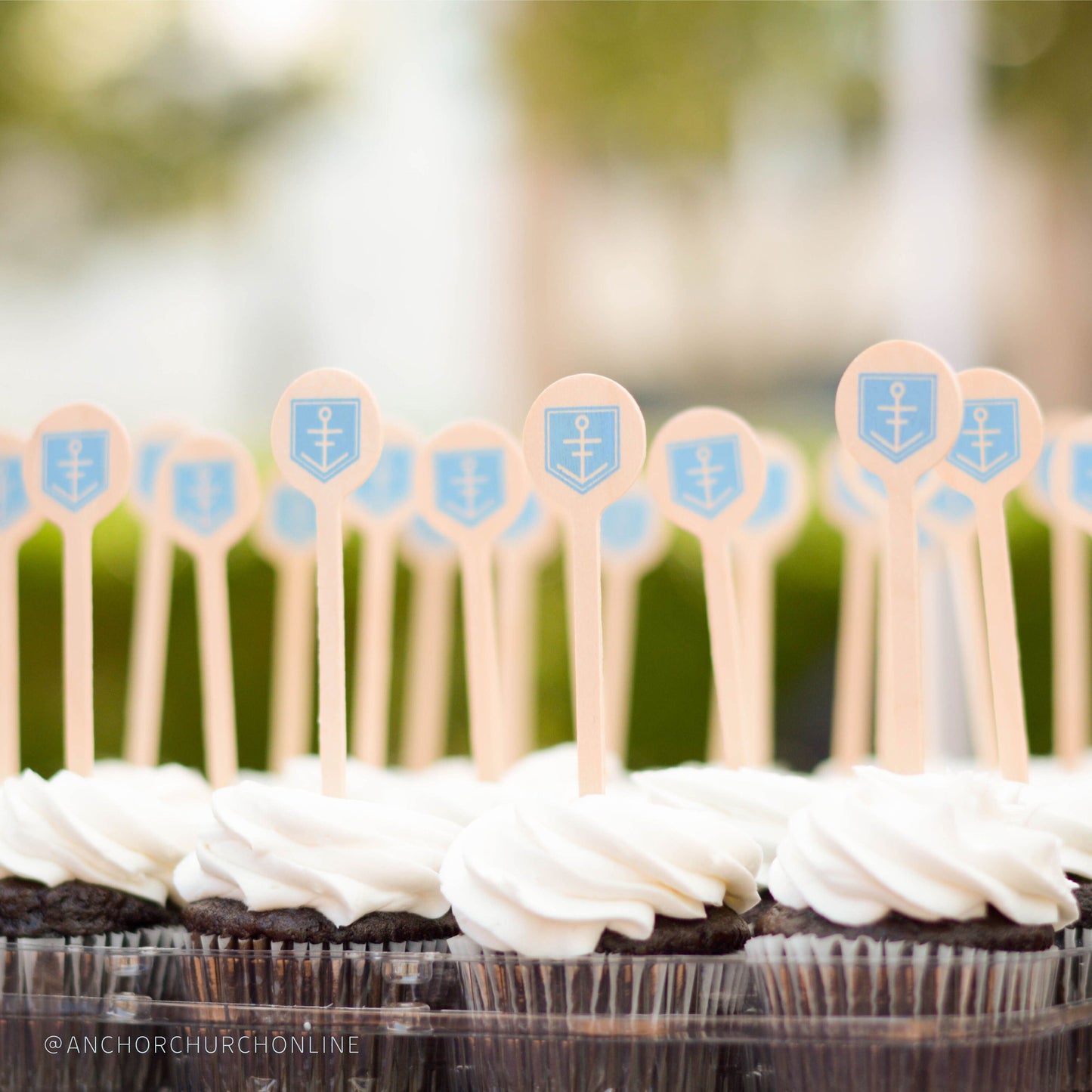 Personalized TWO-SIDED Wooden Drink Stirrers or Cupcake Picks - Custom Text or Graphic - Font Choice