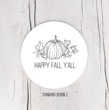 Load image into Gallery viewer, Standard OR Custom Heavy Pulpboard (2mm THICK) Disposable Paper Coasters - Fall Theme or Thanksgiving Wedding or Party