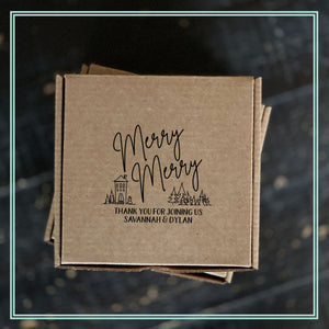 Custom Printed Mini Pizza Boxes 4.5 x 4.5 x 1 - Gift Card Size Box - Heavy Brown Kraft - Custom Graphic - Holiday Bake Gifting or Weddings