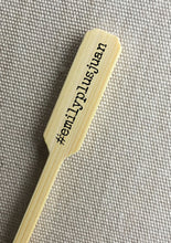 Load image into Gallery viewer, Personalized Bamboo Drink Stirrers or Pointed Picks - Cheese - Cupcakes - Cocktails - Custom Text or Graphic - FREE U. S. SHIPPING