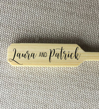 Load image into Gallery viewer, Personalized Bamboo Drink Stirrers or Pointed Picks - Cheese - Cupcakes - Cocktails - Custom Text or Graphic - FREE U. S. SHIPPING