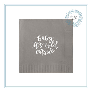 CUSTOM Printed Foil or Ink Printed Cocktail Napkins - Choose Graphic or Font - Your Choice of Napkin & Foil Color - FREE U. S. SHIPPING