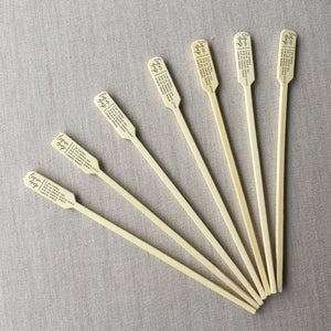 Personalized Bamboo Drink Stirrers or Pointed Picks - Cheese - Cupcakes - Cocktails - Custom Text or Graphic - FREE U. S. SHIPPING