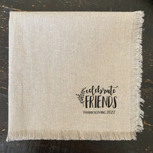 Load image into Gallery viewer, Personalized 16 Inch Linen Frayed Edge Napkin - Shop Design Choice - FREE U. S. SHIPPING