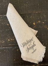 Load image into Gallery viewer, Personalized 16 Inch Linen Frayed Edge Napkin - Shop Design Choice - FREE U. S. SHIPPING