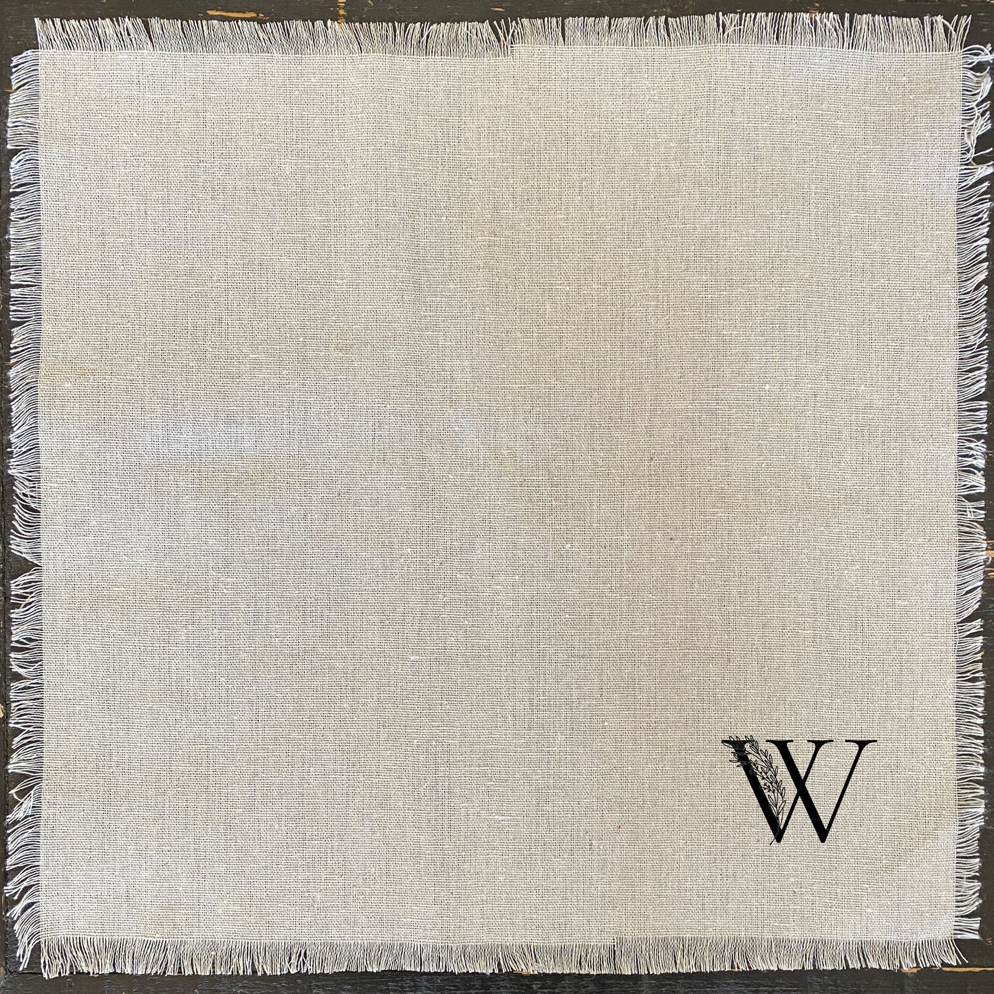 Personalized 16 Inch Linen Frayed Edge Napkin - Shop Design Choice - FREE U. S. SHIPPING