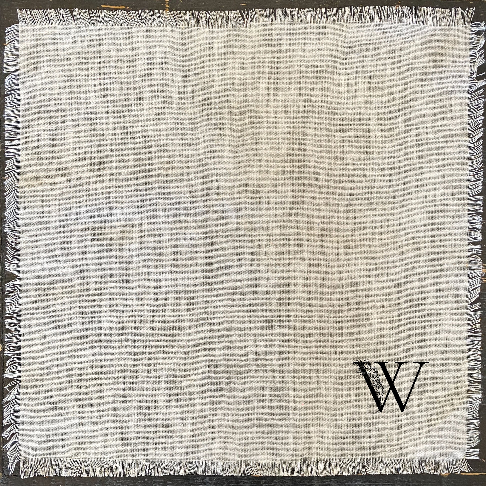 Personalized 16 Inch Linen Frayed Edge Napkin - Shop Design Choice - FREE U. S. SHIPPING