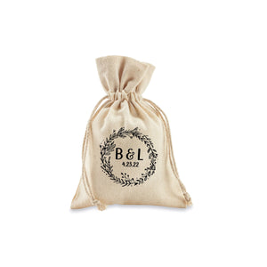 FREE U. S. SHIPPING Custom Coffee Tea Premium Favor Cotton Drawstring Bags - Wedding or Shower - Coffee Beans, Ground Coffee, Tea, Candy