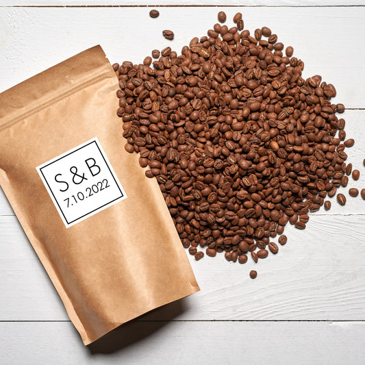 Printed Brown Kraft Label Set - Custom Text Design or Your Graphic