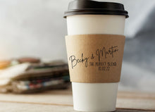 Load image into Gallery viewer, Personalized Coffee Sleeves or Sleeves Cups Lids - Optional Stirrers - Custom Text or Graphic - Font Choice - FREE U. S. SHIPPING